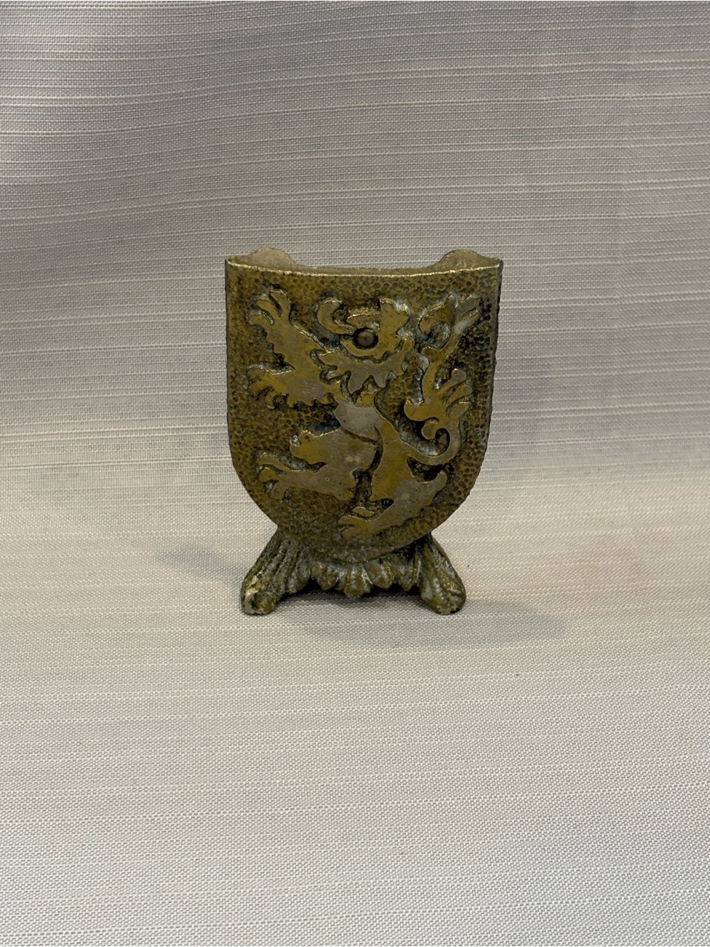 Antique-Style Brass Shield Accent -